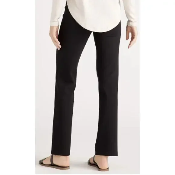 QUINCE NEW Ultra-Stretch Ponte Straight Leg Pant -Black - Regular / XS - Picture 2 of 5